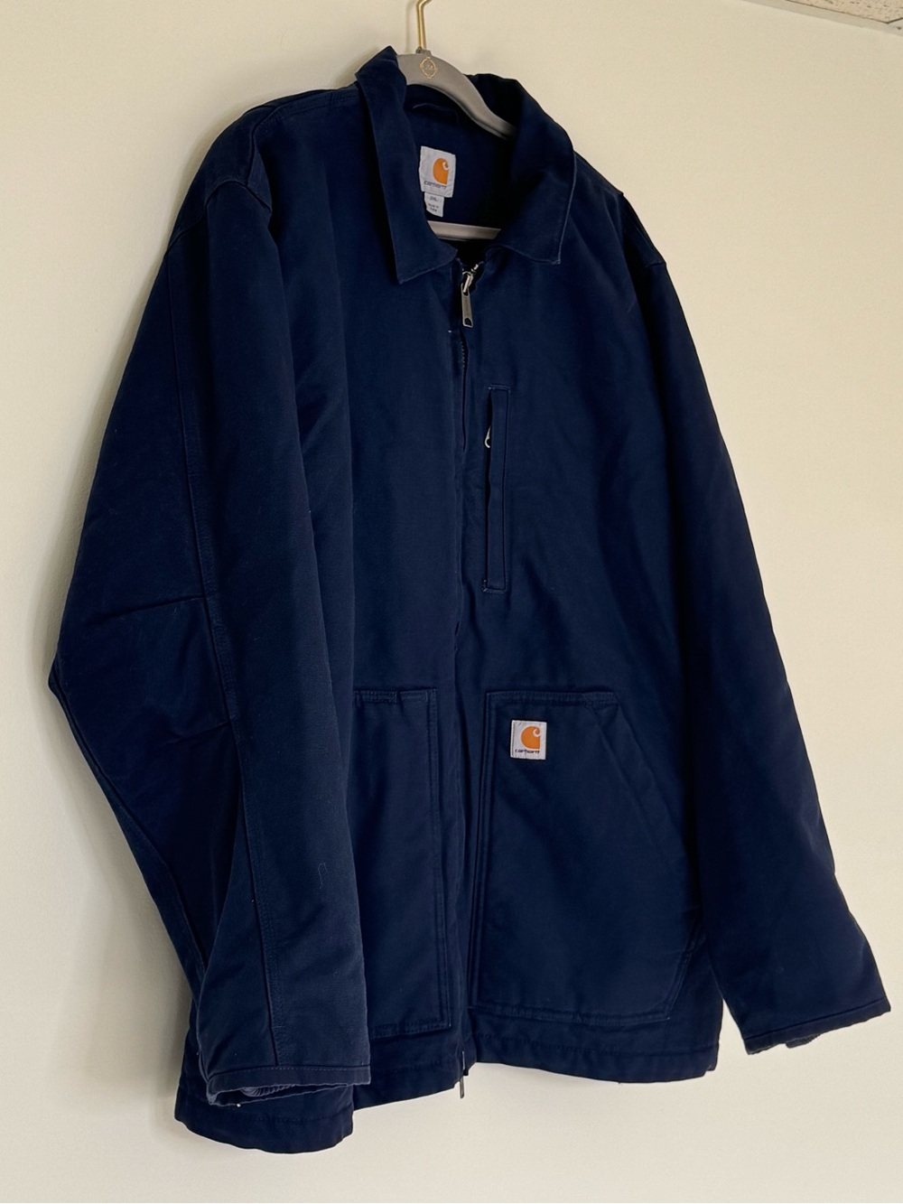 Carhartt Men's Navy Zip-Front Field Jacket